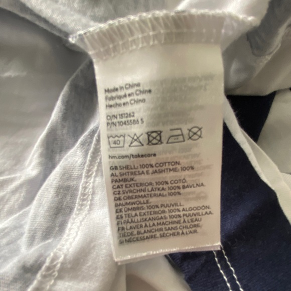 White and navy blue Striped t-shirt from H&M - Picture 4 of 4